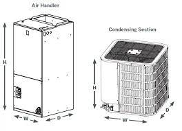 central air conditioner dimensions air
