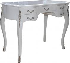 Barock ist eine kunstepoche, die vor allem für eines stand: Casa Padrino Luxus Barock Schreibtisch Weiss Hochglanz Silber 100 X 80 X 58 Cm Sekretar Luxus Mobel