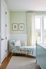 green walls in cottage style bedroom