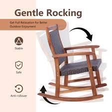 Acacia Wood Patio Rocking Chair Set