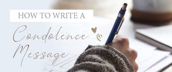 how to write a condolence message