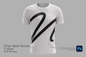 crew neck soccer tshirt mockup