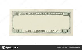 blank 100 dollar banknote isolated on