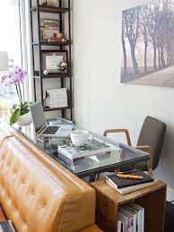 office nook in a living room