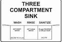 Three compartment sink method