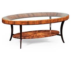 Santos Oval Coffee Table Glass Topped