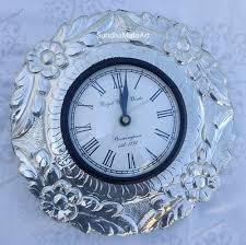 German Silver Wall Clock Size 4in Dial