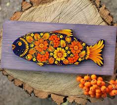 Handcrafted Fish Wall Decoration On