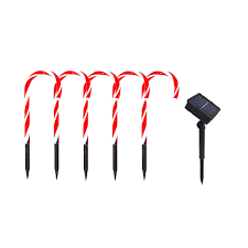one for five solar cane lights outdoor