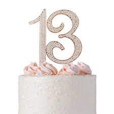 13 Birthday Cake Topper ROSE GOLD Number Thirteen Cake Topper 13th Birthday  Sparkly Rhinestone 13 Cake Topper Perfect Keepsake - Etsy