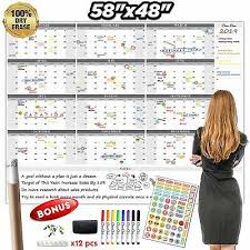 48x58 2019 2020 undated yearly planner