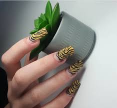 charming zebra print nail design ideas