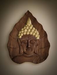 Buddha Wood Carving Stock Photo Image