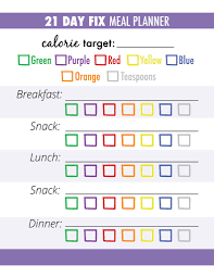 21 Day Fix Meal Planner Grocery List 21 Day Fix Meal