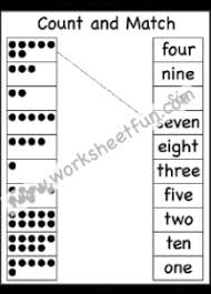 Ap word family picture and word match. Numbers Count And Match Free Printable Worksheets Worksheetfun