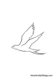 flying bird drawing how to draw a