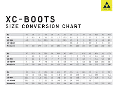xc boots size conversion chart by