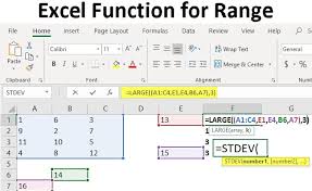 calculate range function in excel