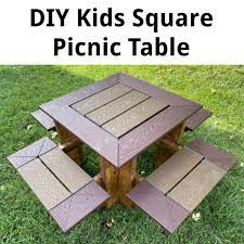 Diy Square Kids Picnic Table Project