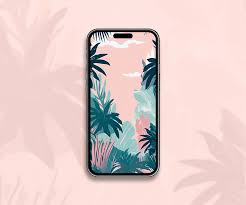 preppy pink jungle wallpaper preppy