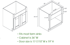 Use the following formula to figure out the width of your sink base cabinet. Pepper Shaker Farm Sink Base Cabinet Double Door Cabinet Champ