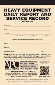 Apc Ums 1009 Heavy Equipment Daily Report Service Record