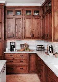 wood cabinets in the kitchen making a