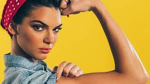 kendall jenner poses as rosie the