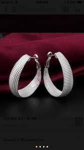 925 sterling silver round hoop earrings