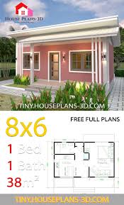 This is also suitable for beach resorts where it can be rented by your visitors to stay for a night. House Plans 8x6 With One Bedrooms Shed Roof Samphoas Plan