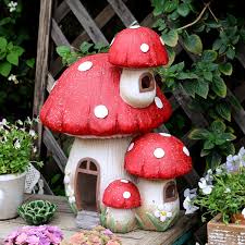 outdoor mushroom decoration resin