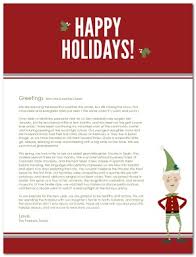 Printable Elf Family Holiday Letter Template