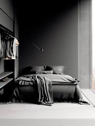 vantablack minimalist on Behance | Minimalist bedroom design, Black and  grey bedroom, Black bedroom design gambar png