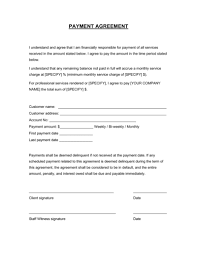 payment agreement template business
