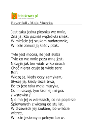 BAYER FULL - MOJA MUZYKA - Pobierz pdf z Docer.pl