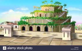 The geographer strabo of amasia, the jewish historian flavius. Hanging Gardens Of Babylon Stock Photo 94454890 Alamy Hanging Garden Gardens Of Babylon Wonders Of The World