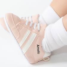 personalised baby trainers pink new