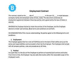 Employee Contract Template Free Download