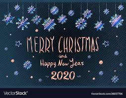 happy new year 2020 blue vector image