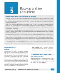 unit 5 raceway and box calculations