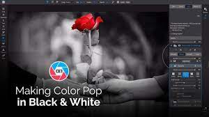 making specific colors pop in a black