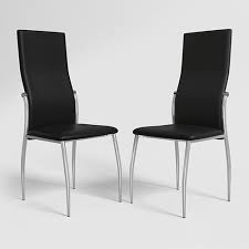tia metal dining chair in black