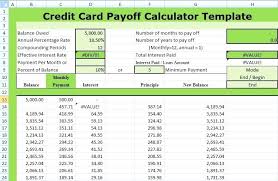 Credit Card Amortization Schedule Excel Credit Card Debt Calculator