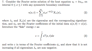 Fourier Series Solution Of The Heat