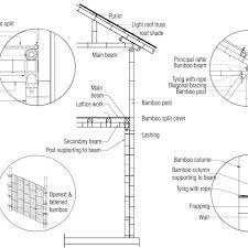 bamboo construction details beam and
