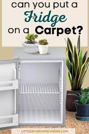 can you put a fridge on carpet