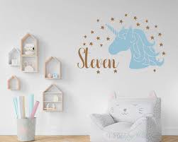 Unicorn With Customised Name Decal