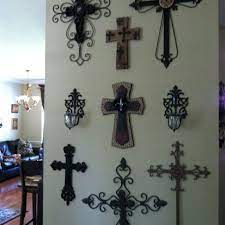 entryway wall of crosses cross wall