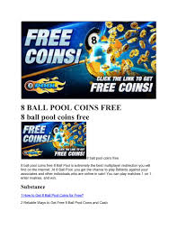 8 ball pool free coins 19th august 2020 8 ball pool free coins 16 august 2020 in this post. 8 Ball Pool Coins Free By Serajbung15 Issuu