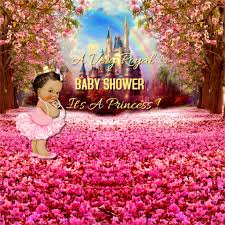 Us 7 2 28 Off Pink Baby Shower Royal Princess Party Decoration For Girl Gold Crown For Baby Background Vinyl Birthday Banner Castle Sm 043 In
